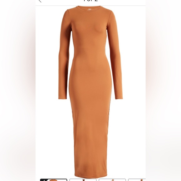 SKIMS Dresses & Skirts - Skims NEW fits everybody long sleeve crewneck dress